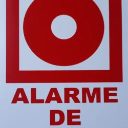 Placa E2 - 200x300 mm Alarme de Incêndio