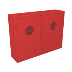 Caixa p/ 4 mangueiras de incêndio - Sobrepor com 2 portas