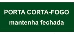 Placa M4 - 316x158mm Porta Corta Fogo
