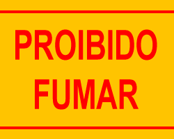 Placa de Gás - 320x280mm Proibido Fumar